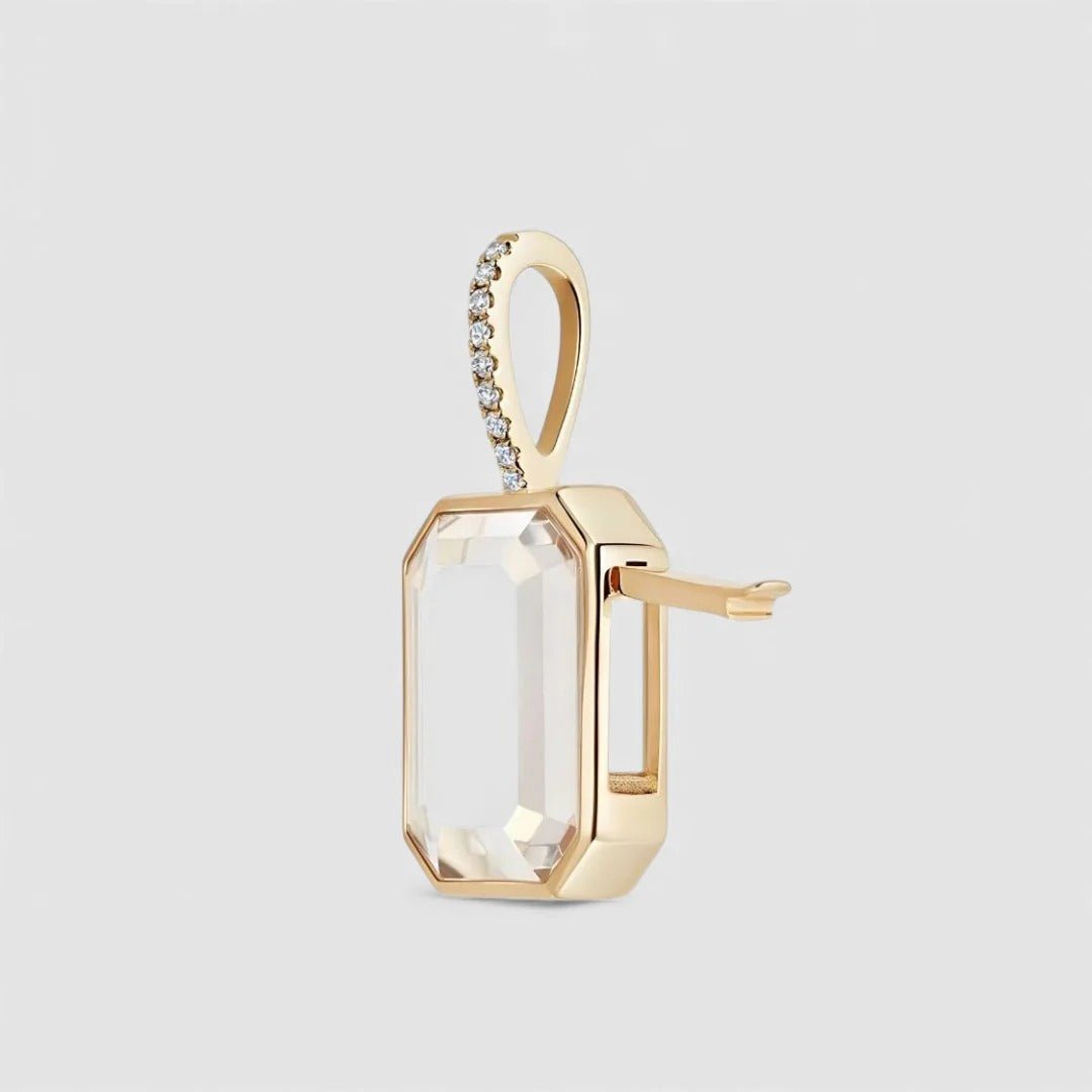 Octa Crystal Locket Necklace - Goldstate