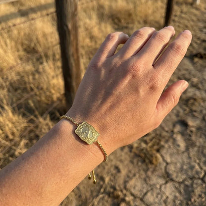 Western Bracelet + Initial - Goldstate