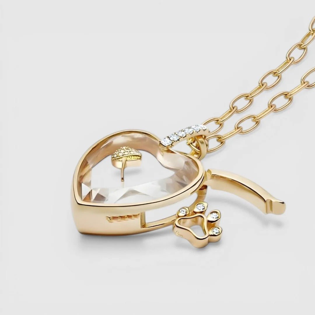 Heart Crystal Locket Necklace - Goldstate