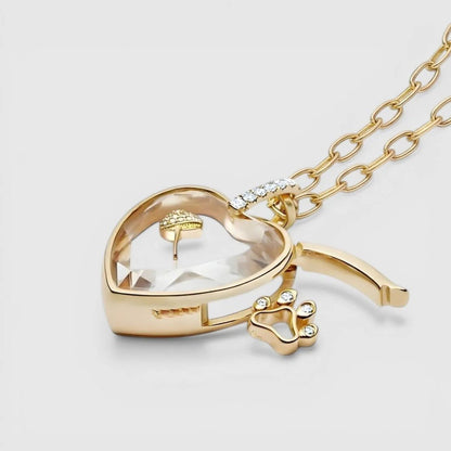 Heart Crystal Locket Necklace - Goldstate